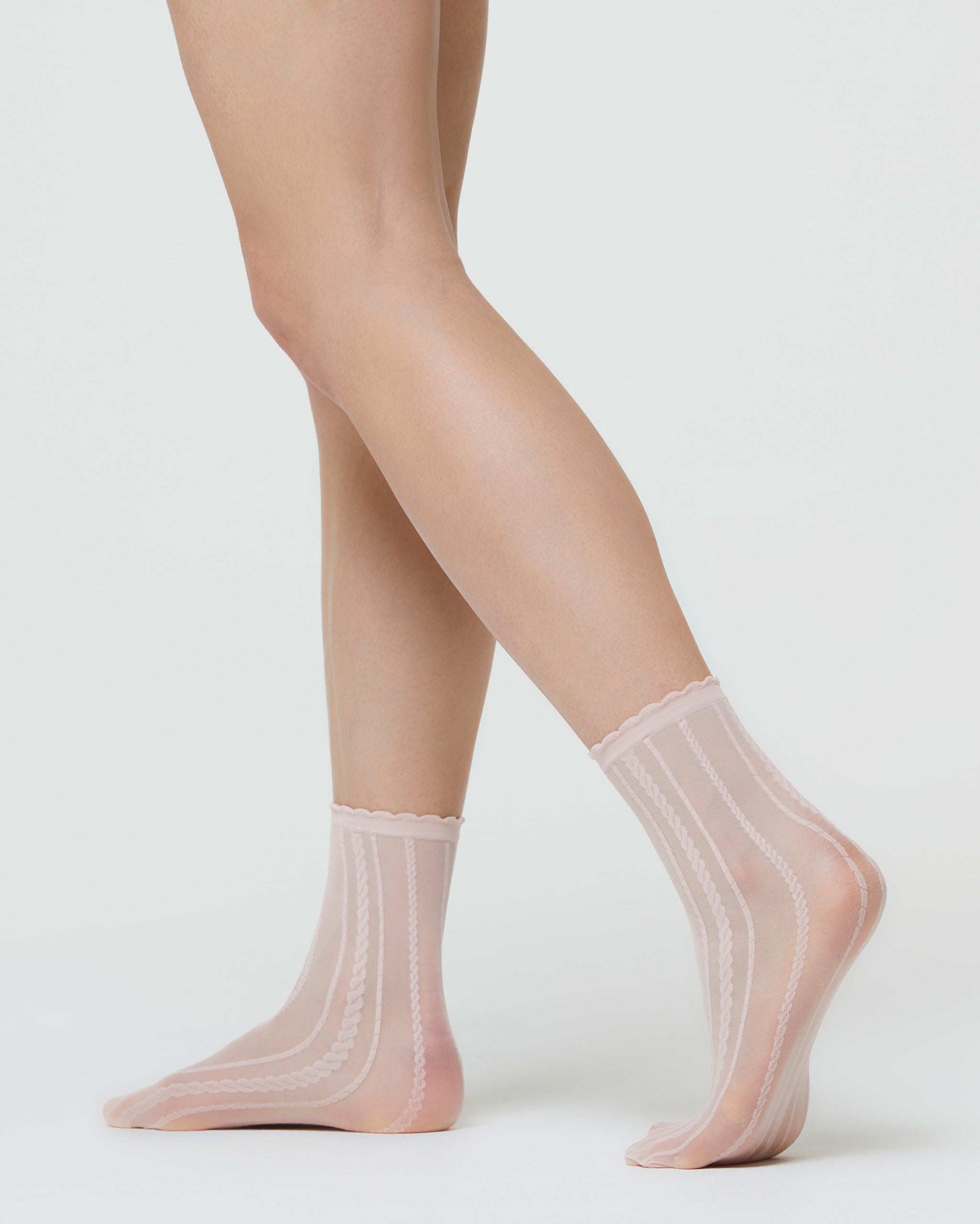 CHAUSSETTES TRANSPARENTES SUSAN EFFET TRICOT