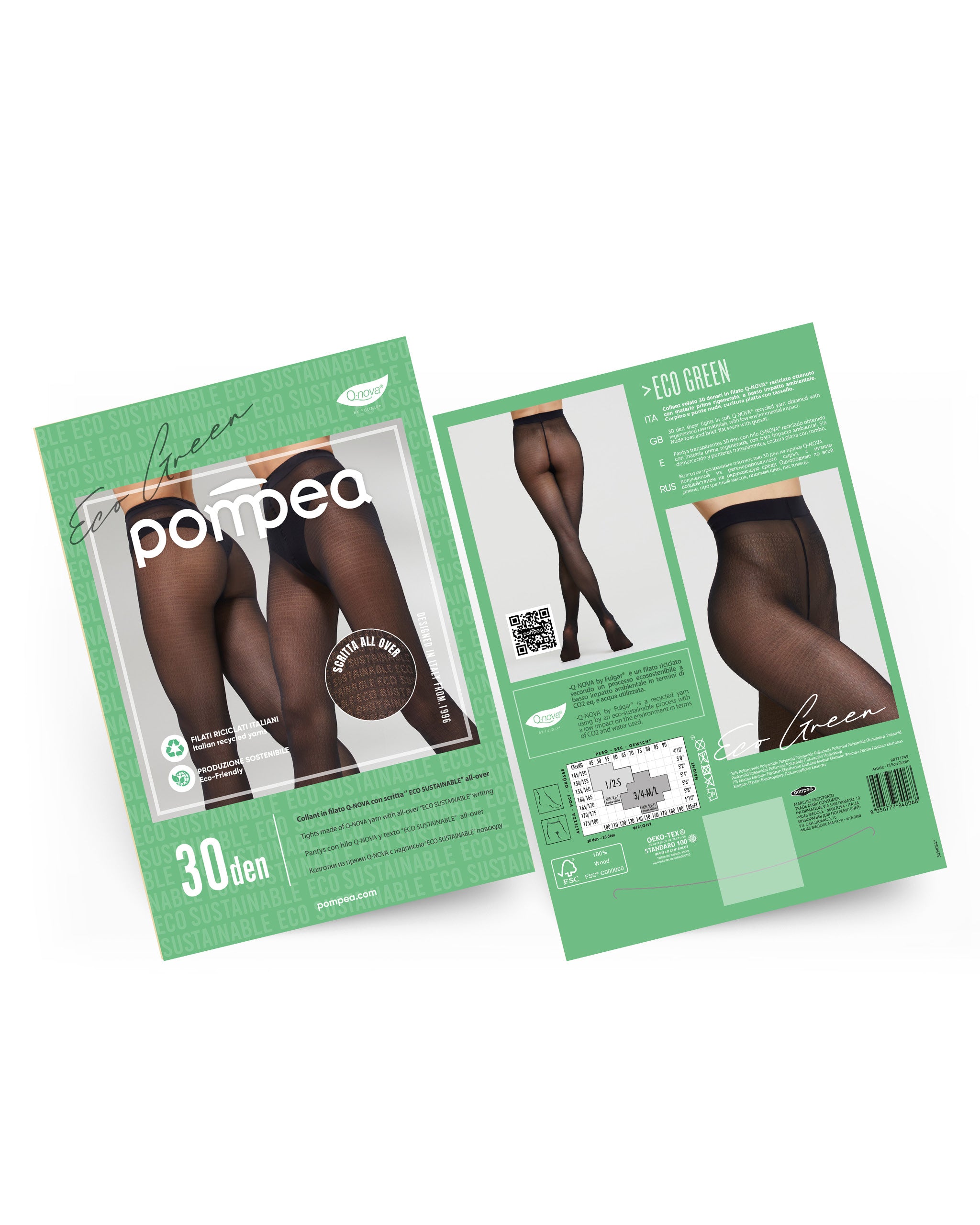 PANTY 30 DEN ECO GREEN